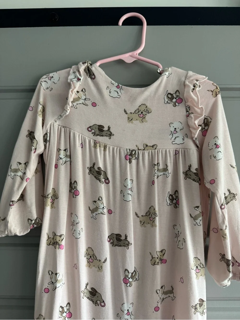 Angel Dear Pink Puppy Print One-Piece romper